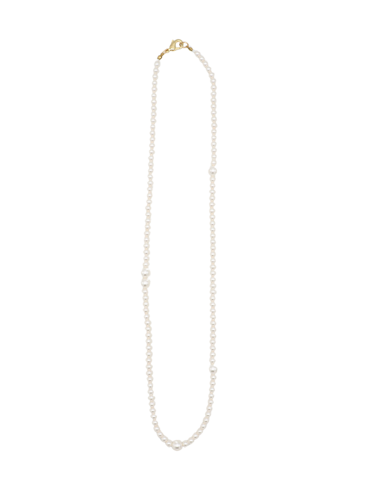 WHITE SATURN NECKLACE