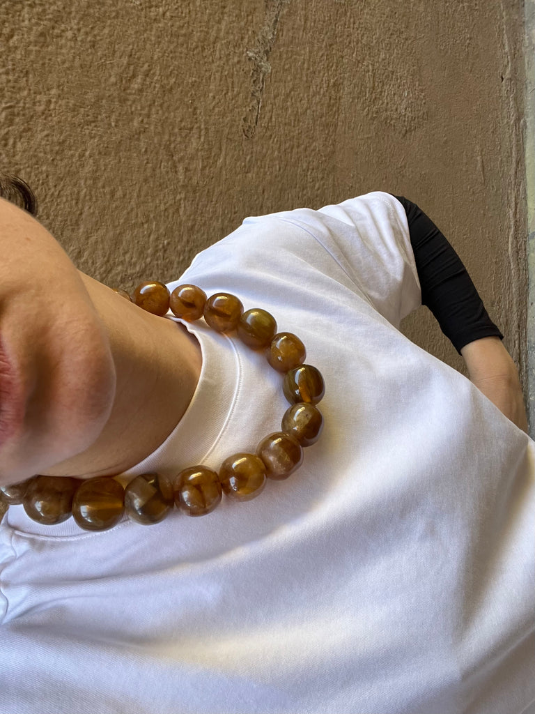 ROUND CARAMEL NECKLACE