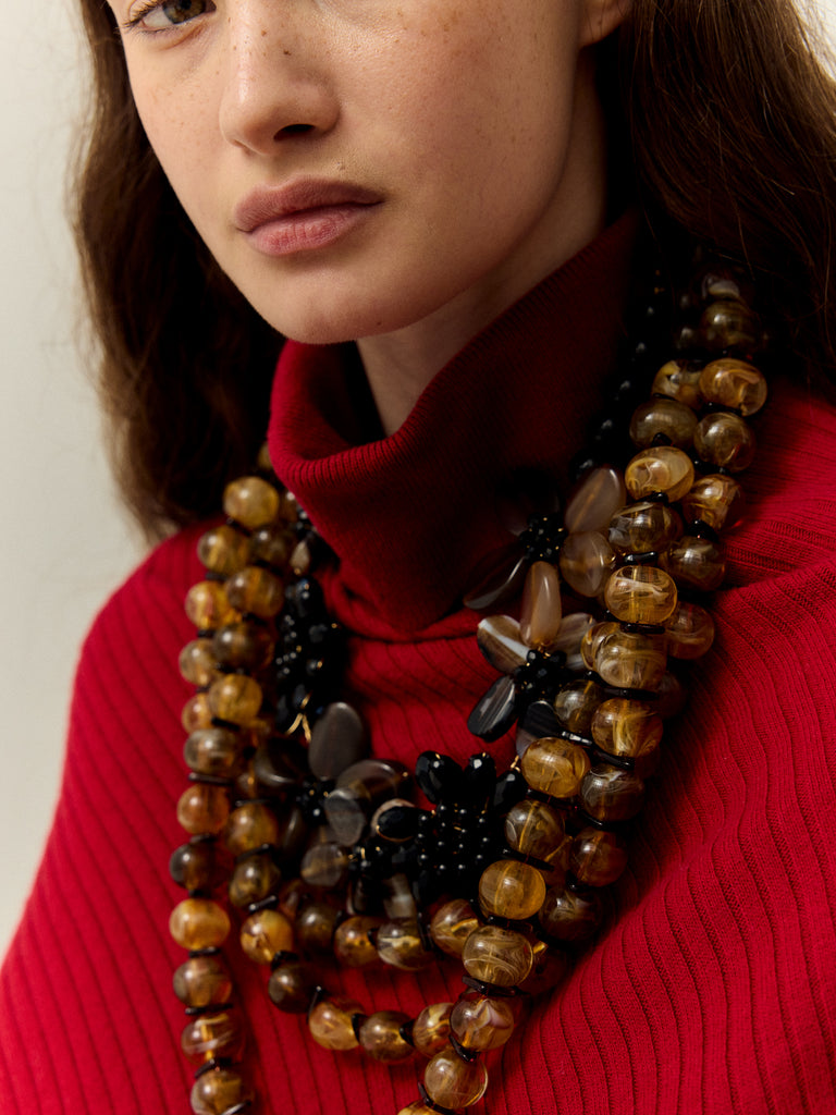 PRADO AL SOL NECKLACE - BROWN